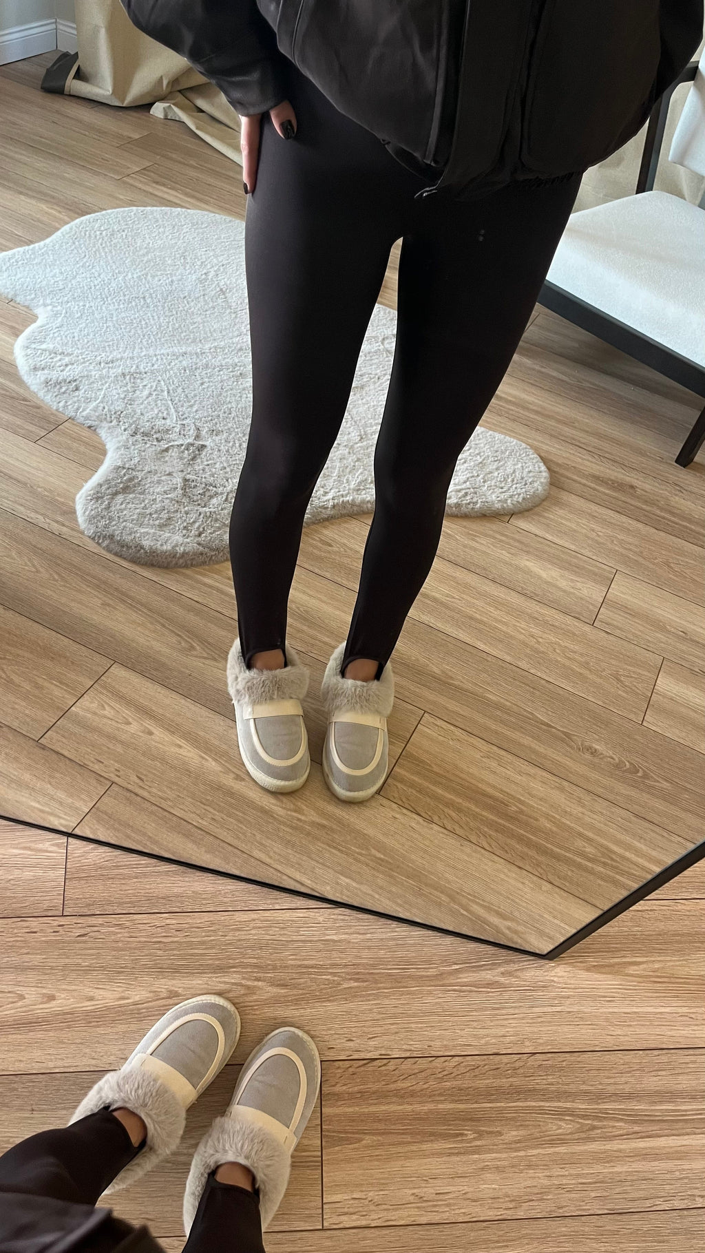 BROWN FUZZO LEGGINGS