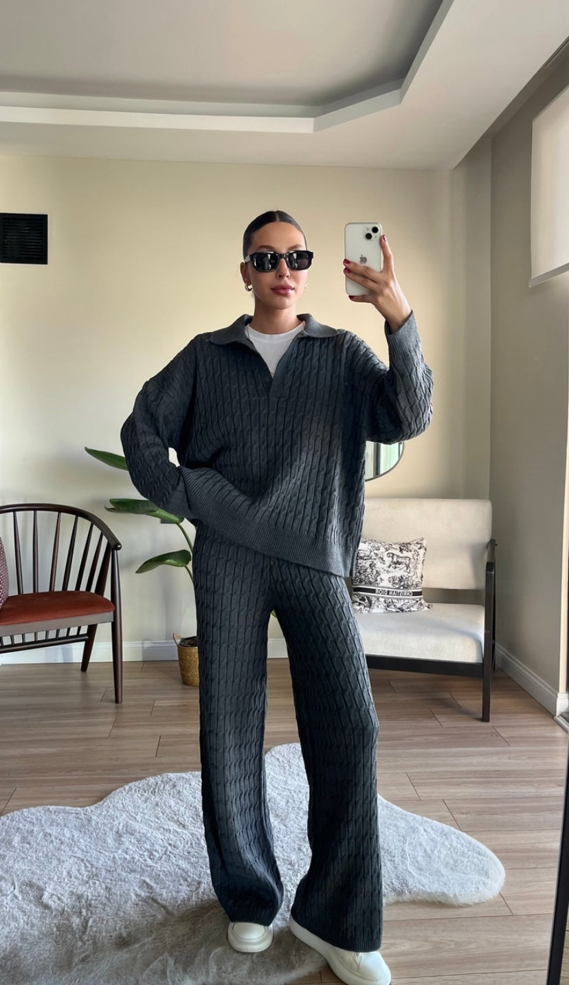 Hair Braided Knit Set