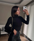 Black High Neck Bodysuit