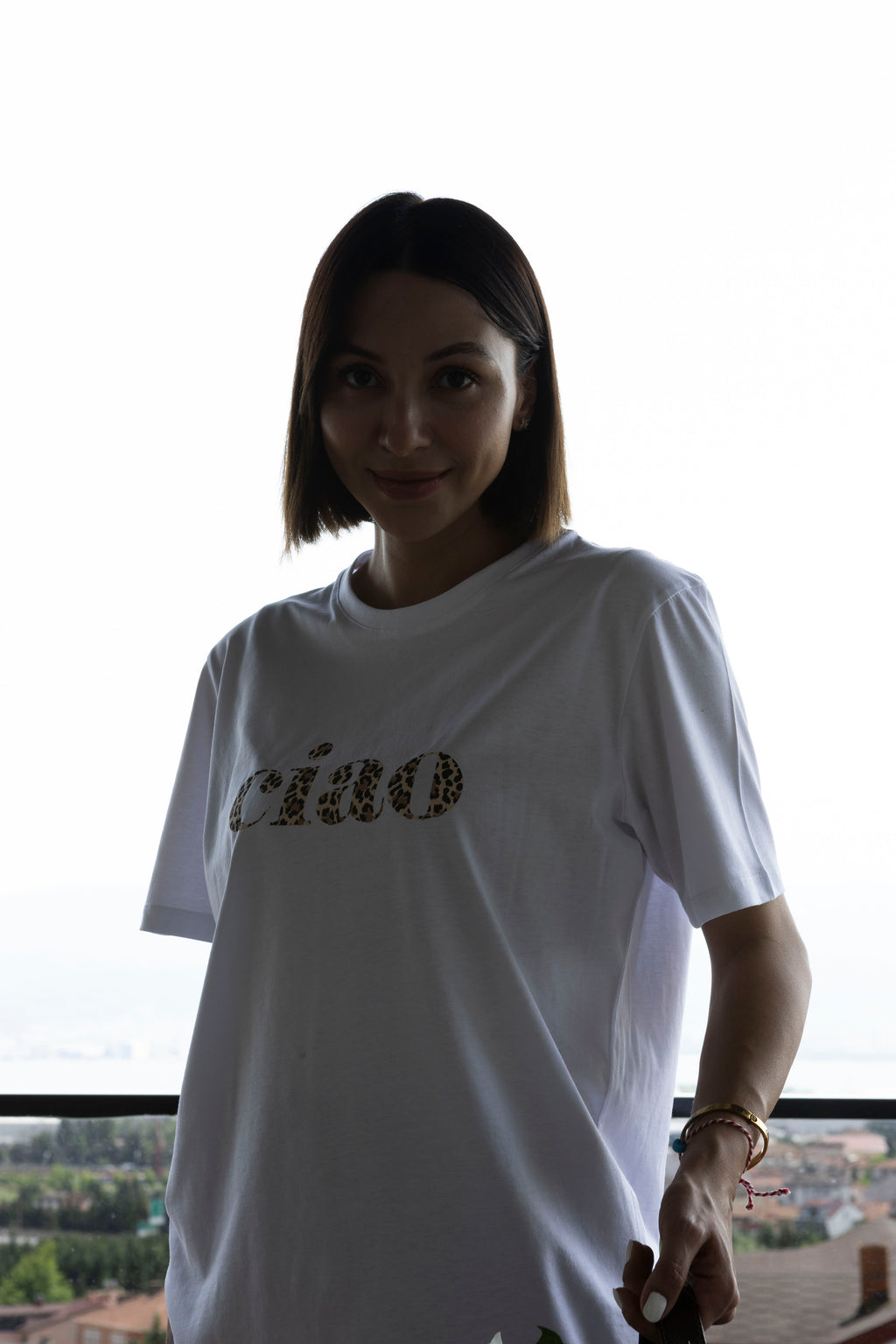 "Italian Baby" Ciao White Oversized 100% Cotton T-Shirt