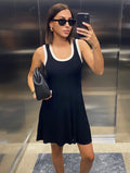 Striped Detail Knit Dress