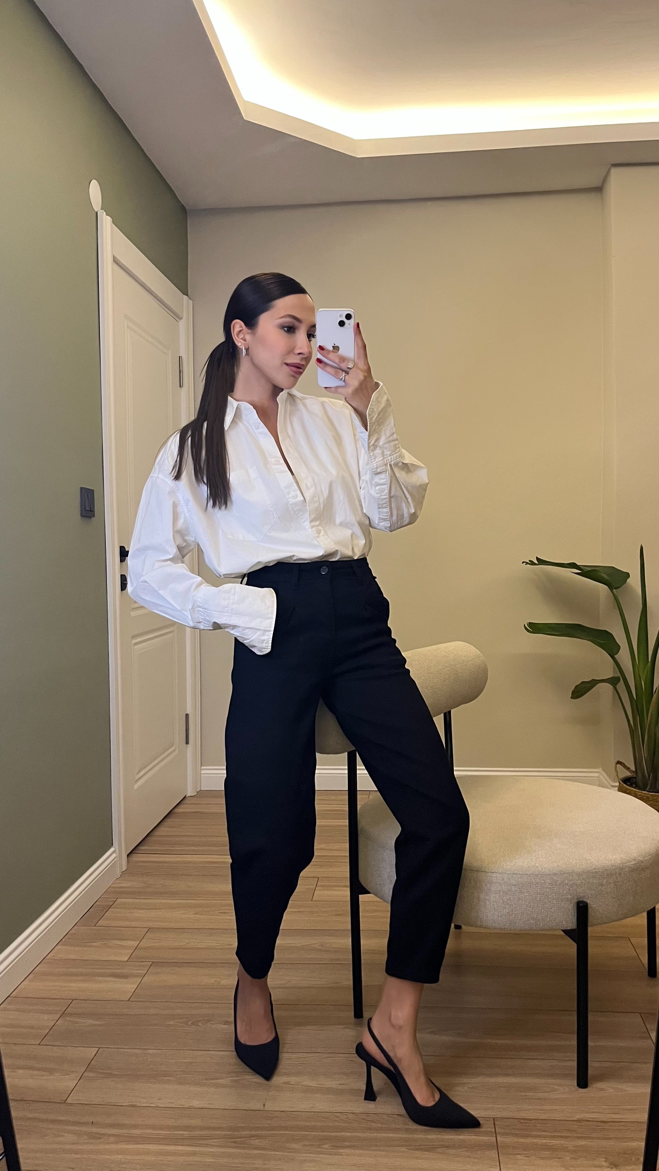 BLACK LYCRA MOM JEANS