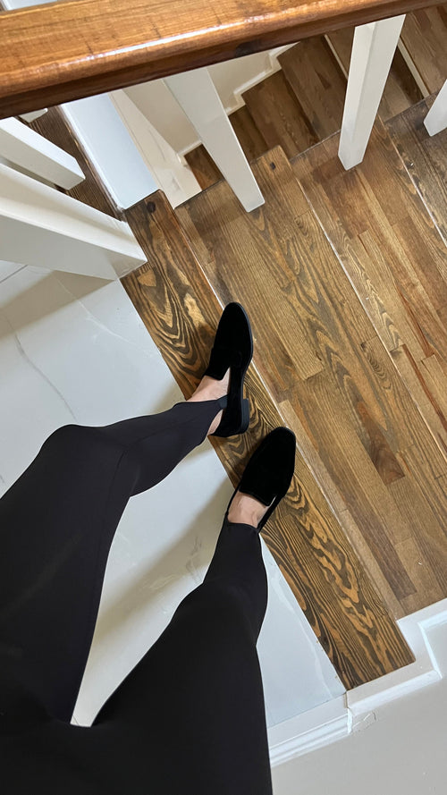 BLACK FUZZ LEGGINGS