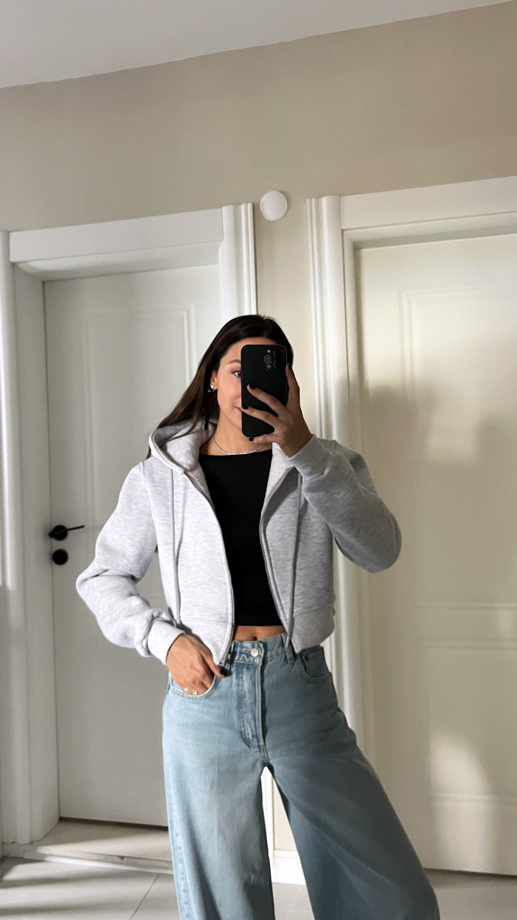 Grey Shardon Hooded Cardigan