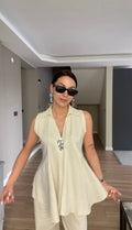 Beige Linen Set