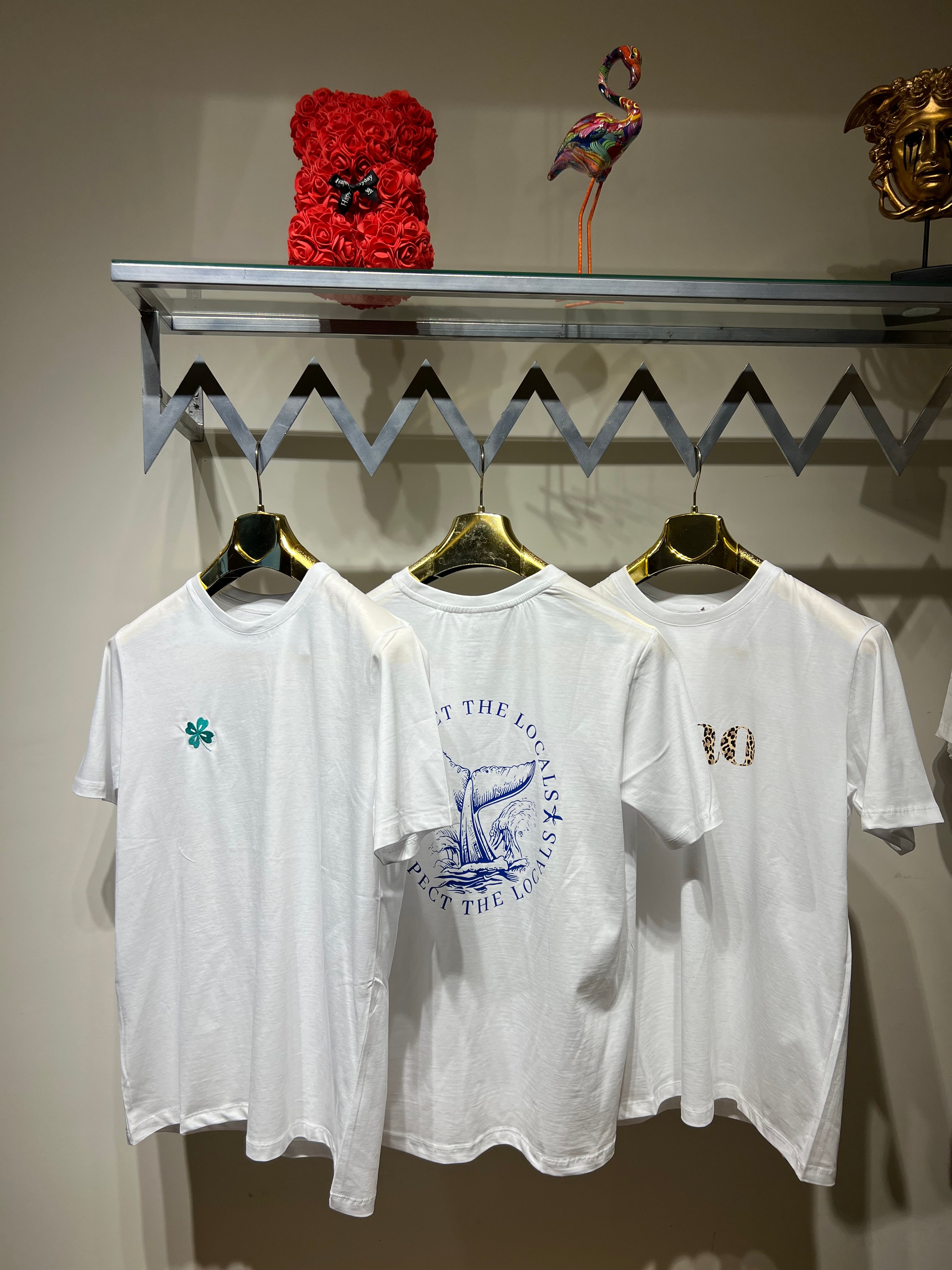 Embroidered 4-Leaf Lucky Clover %100 Cotton Tshirt