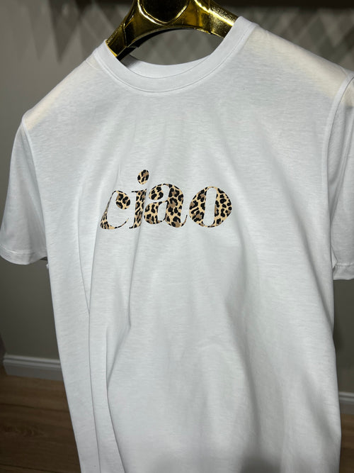 "Italian Baby" Ciao White Oversized 100% Cotton T-Shirt